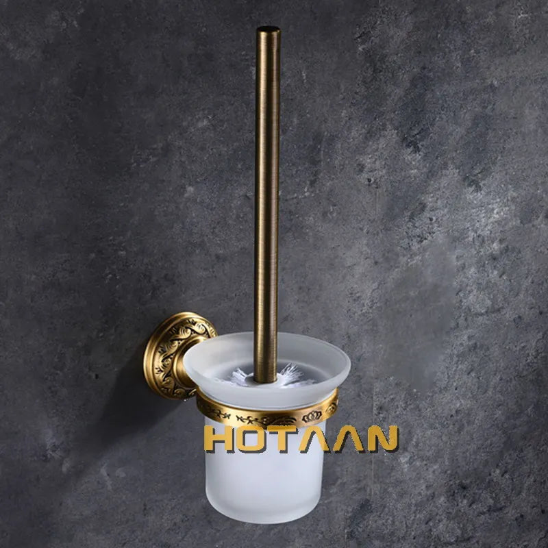 Antique Brass Aluminium Bathroom Accessories Set - Wall Mounted