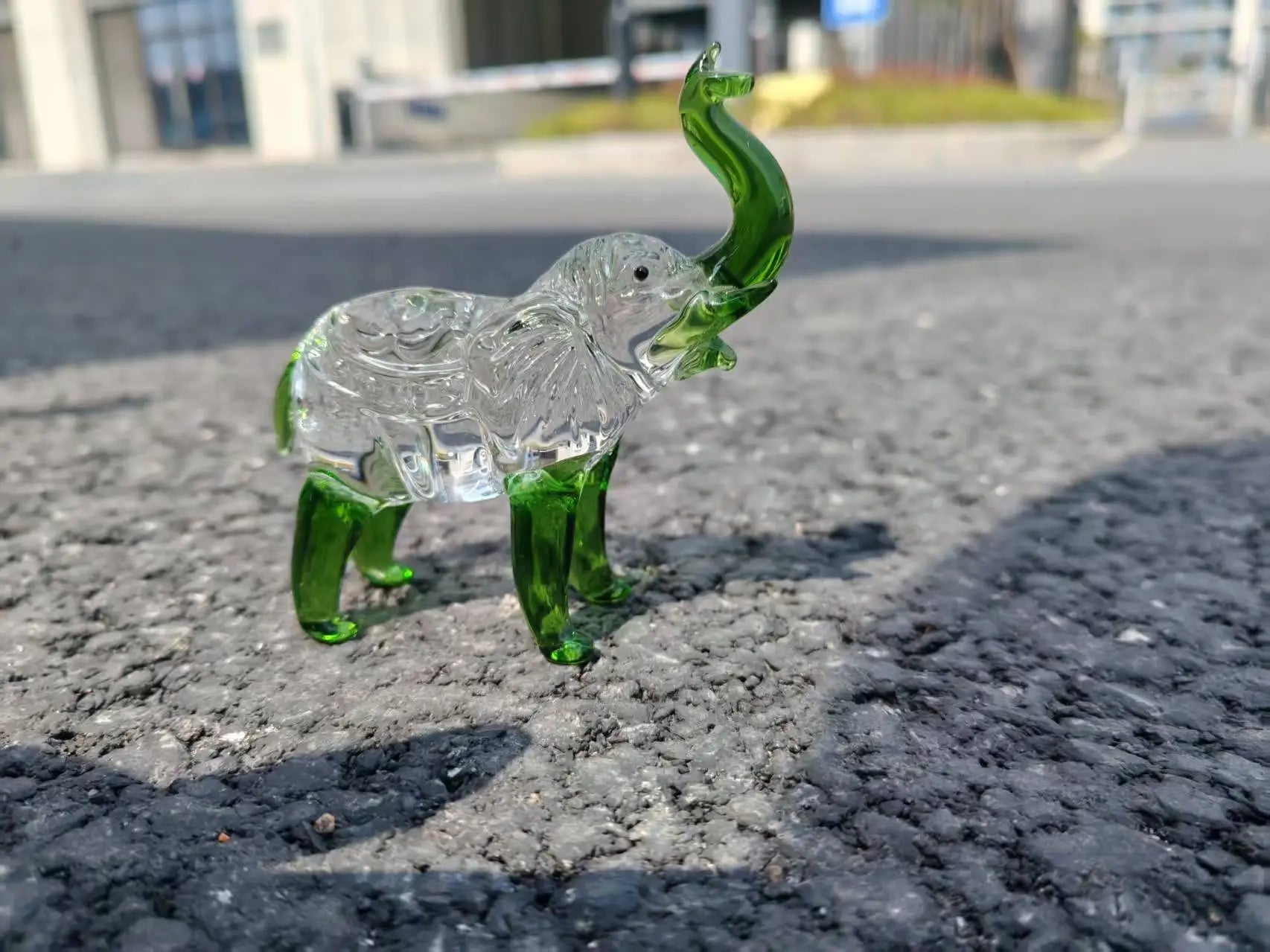 Colourful Glass Elephant Figurine Ornament