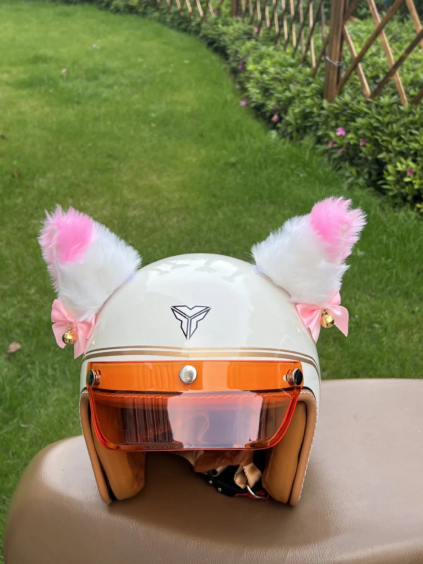 Cat Ears Helmet Decoration - Motorcycle & Ski Helmet Accessory for Men & Women