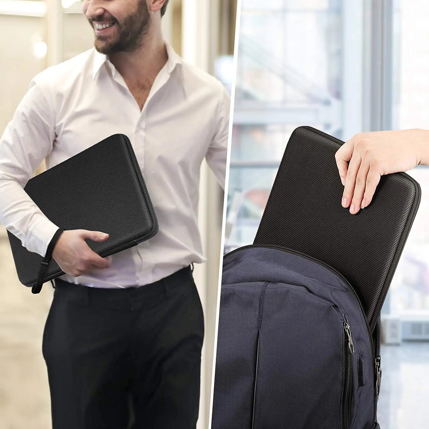 Shockproof Waterproof Laptop Sleeve Bag – EVA Protective Case, 13–15.6 Inch