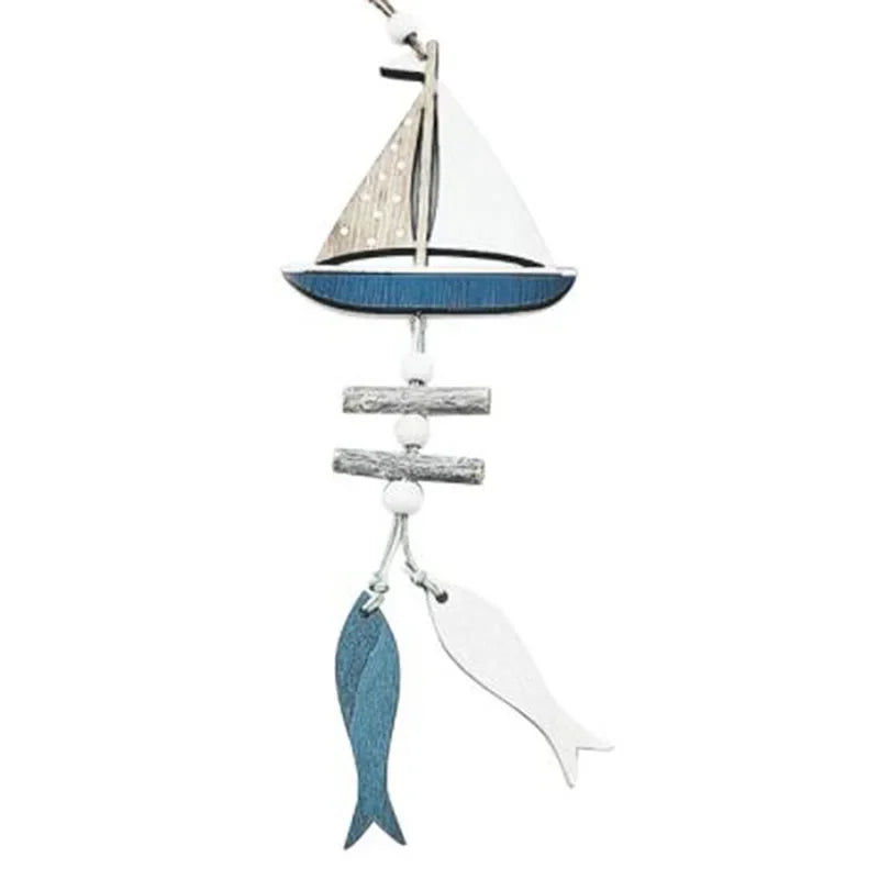 Marine Style Wooden Pendant – Nautical Wall Hanging Décor
