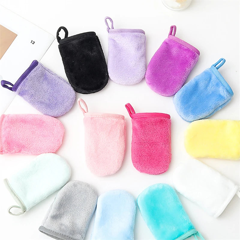 Reusable Microfiber Makeup Remover Gloves