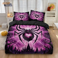 3pcs Cyber Style Spider Printed Down Duvet Cover Set