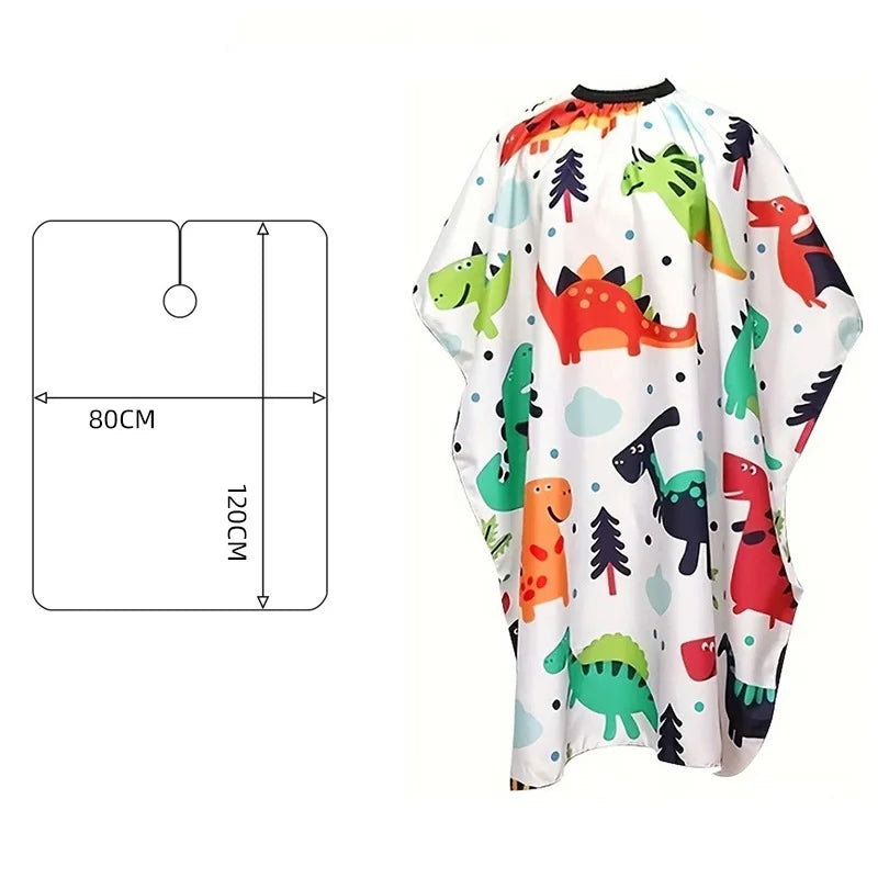 Kids Waterproof Cartoon Haircut Cape