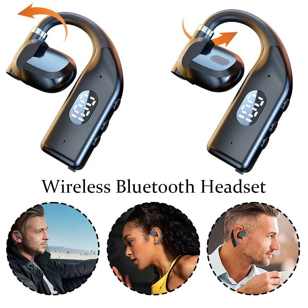 Wireless Bluetooth 5.4 Ear Hook Sport Headphones with Mic