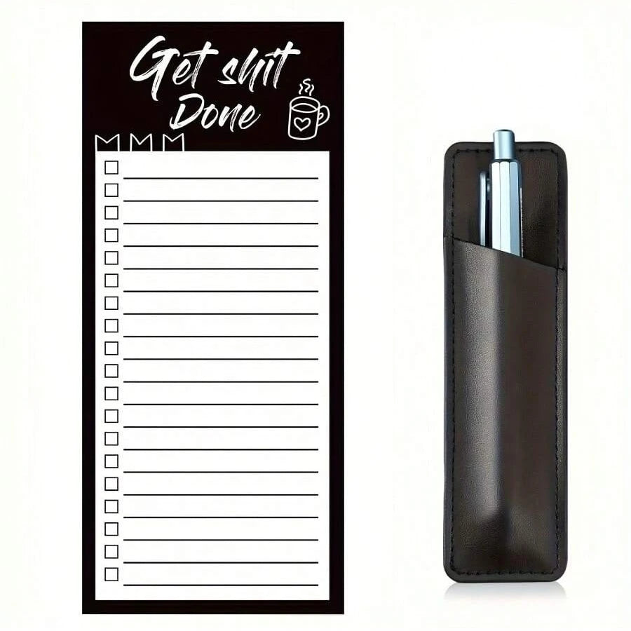 Magnetic Notepad with Pen Holder – Fridge Organiser Pad