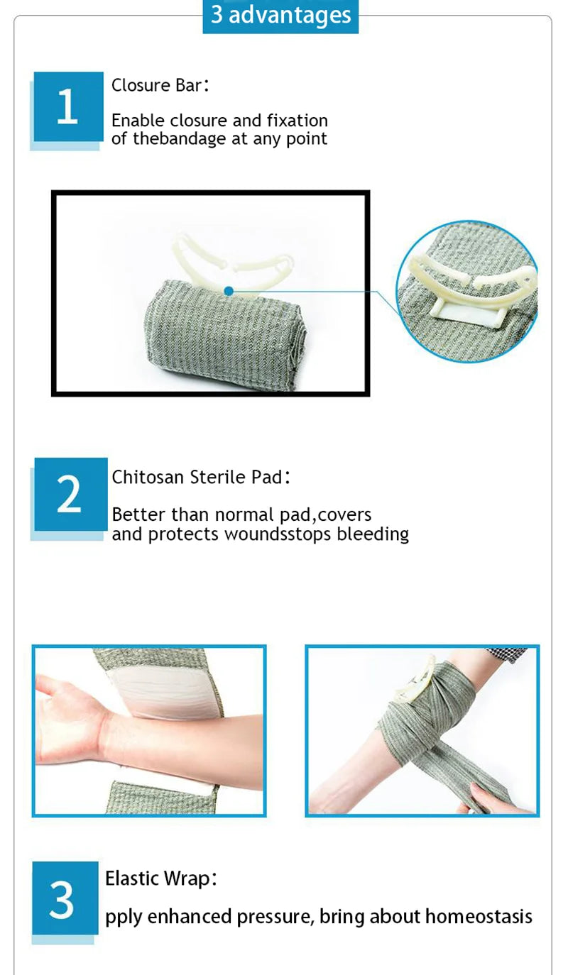 6/4 Inch First Aid Bandage IFAK Trauma Wound Care