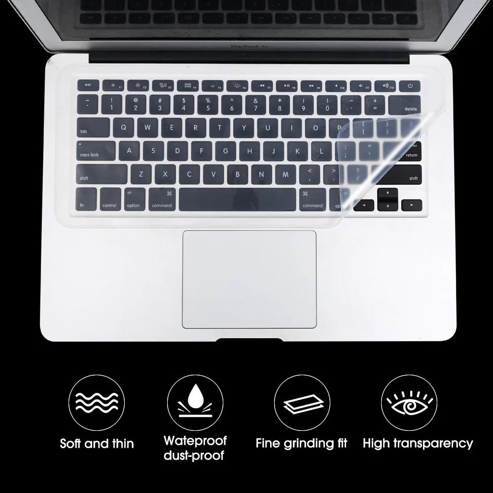 Universal Laptop Keyboard Silicone Cover – Dustproof & Waterproof, 13–17 Inch