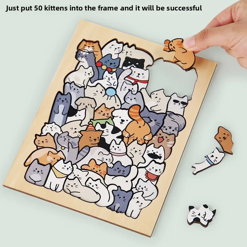 Wooden Animal-Shaped Puzzle