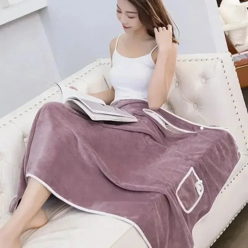 Women's Fast-Drying Wearable Bathrobe (140x85cm)