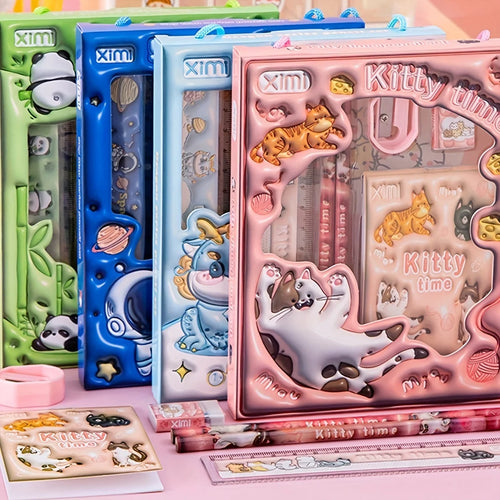 6-Piece 3D Gift Stationery & Pencil Set