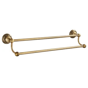 Antique Brass Aluminium Bathroom Accessories Set - Wall Mounted