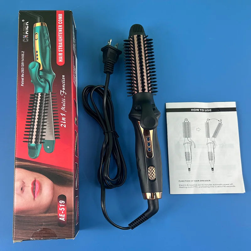 Multi-Functional Hair Straightener – Ceramic Plates for Straight & Curly Styles
