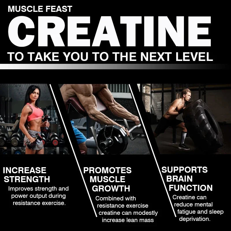 Creatine Monohydrate Powder - Strength, Endurance & Muscle Building