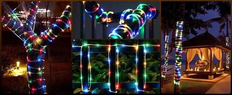 Waterproof Outdoor Solar LED String Lights