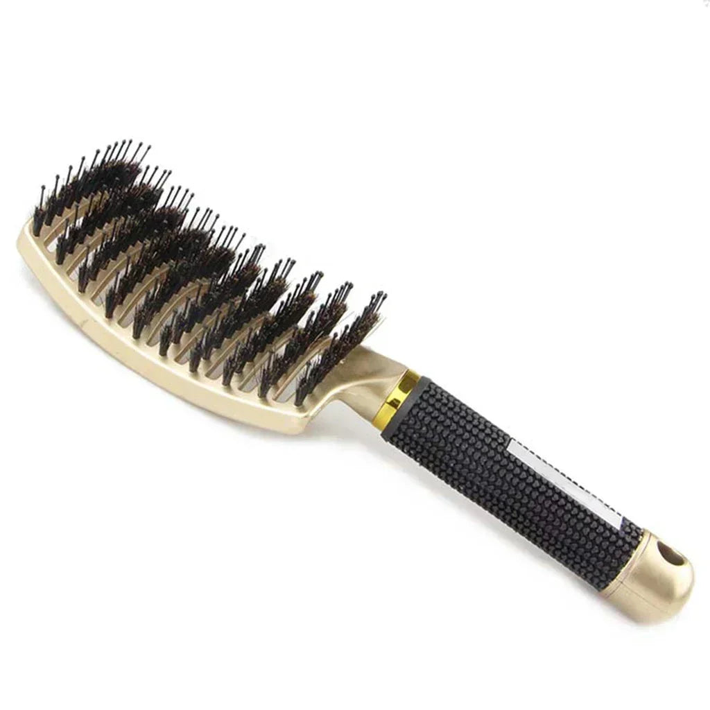 Boar Bristle & Nylon Pin Hairbrush – Smoothing & Detangling Brush
