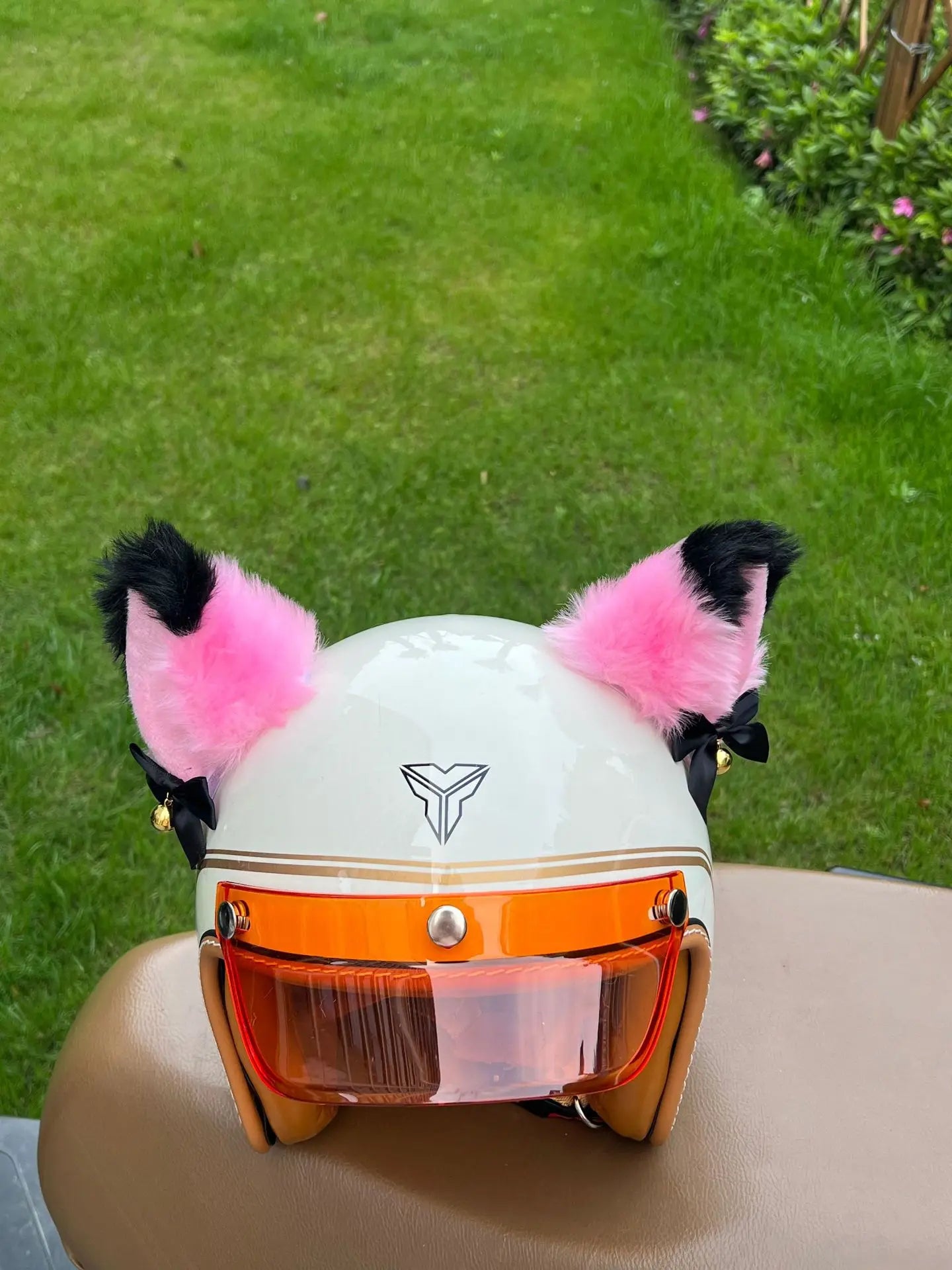 Cat Ears Helmet Decoration - Motorcycle & Ski Helmet Accessory for Men & Women