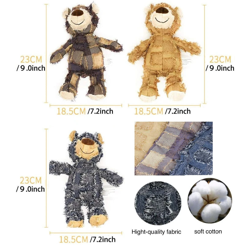 Pet Teddy Bear, Sound making Toy Plush, Interactive Dog Toys