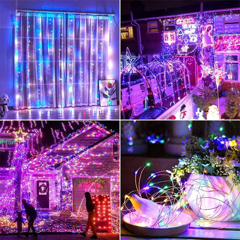 Waterproof Outdoor Solar LED Fairy String Lights (7M–32M)