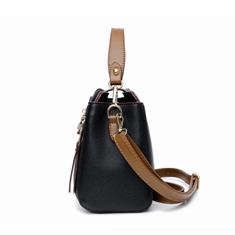 Small PU Leather Bucket Shoulder Bag