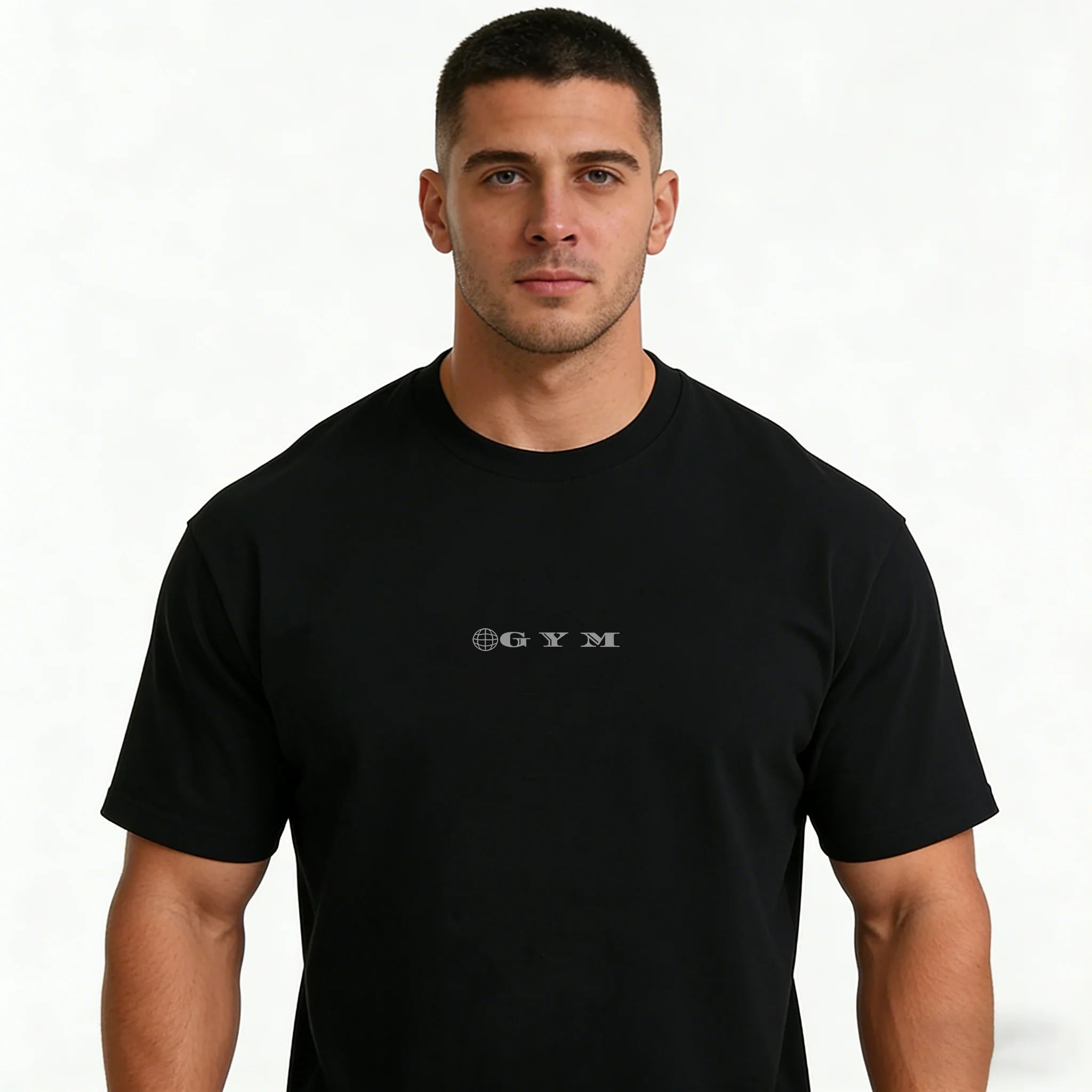 Men's Loose-Fit Printed Gym T-Shirt - 100% Cotton