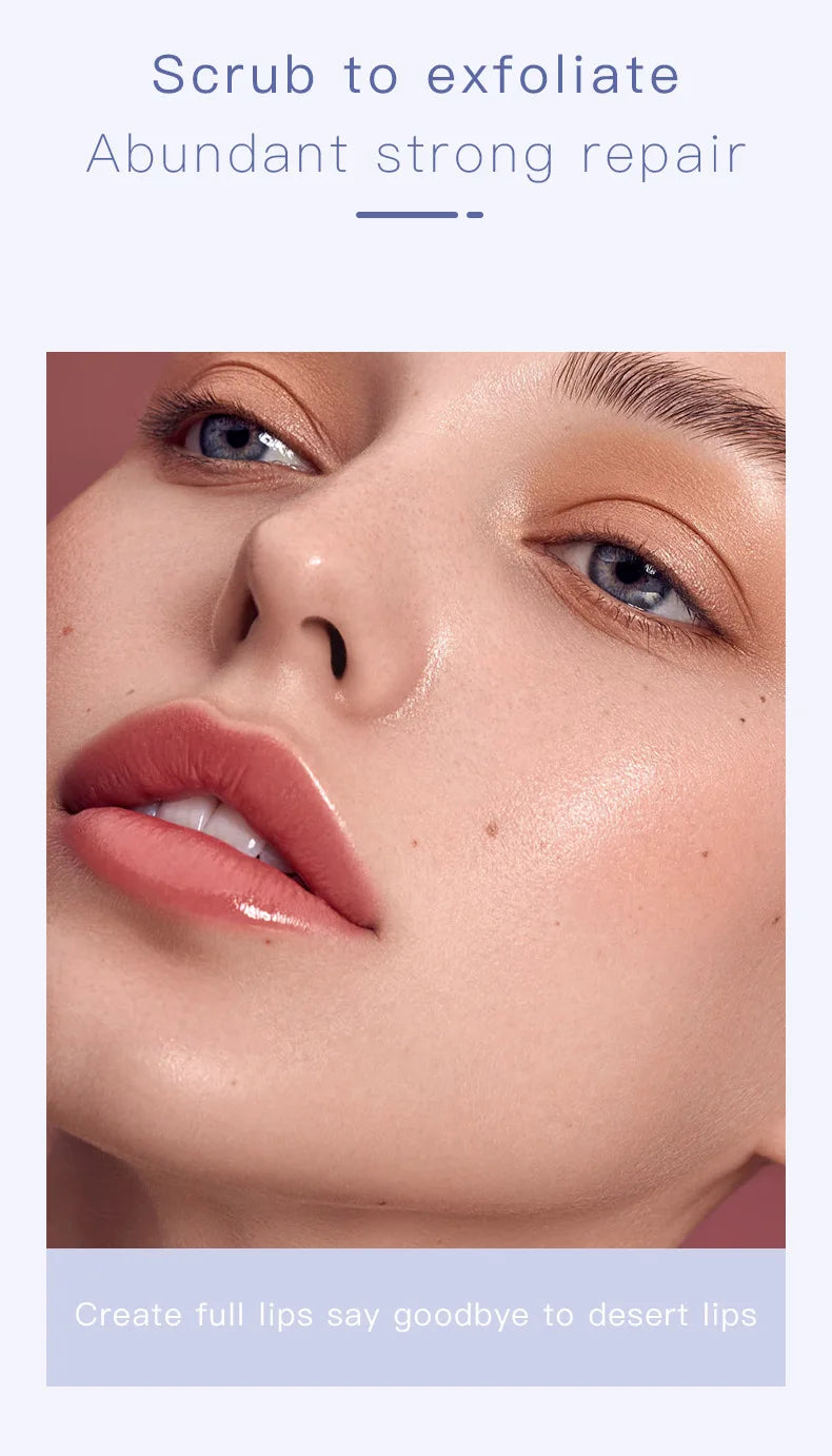 Lips Scrub, Exfoliating, Gentle Moisturizing - Lip Stick Brush