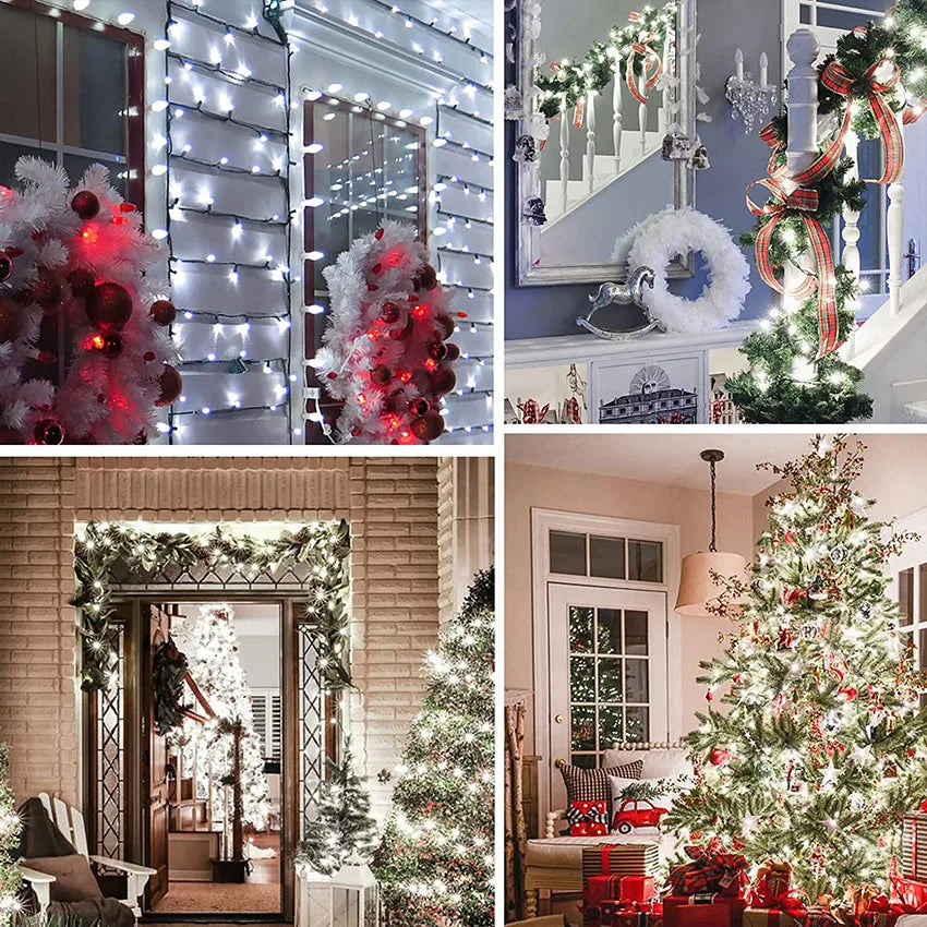 Outdoor Solar LED String Lights with 8 Lighting Modes