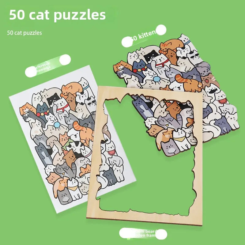Wooden Animal-Shaped Puzzle