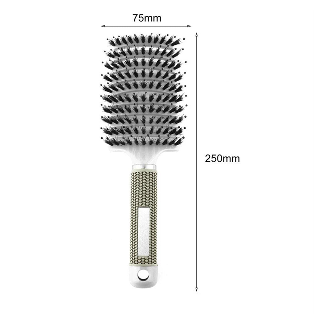 Nylon Bristle Hairbrush – Detangling & Smoothing Brush for All Hair Types