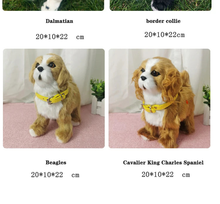 New Simulation Electric Dog, Voice Control, Walking, Nodding, Music