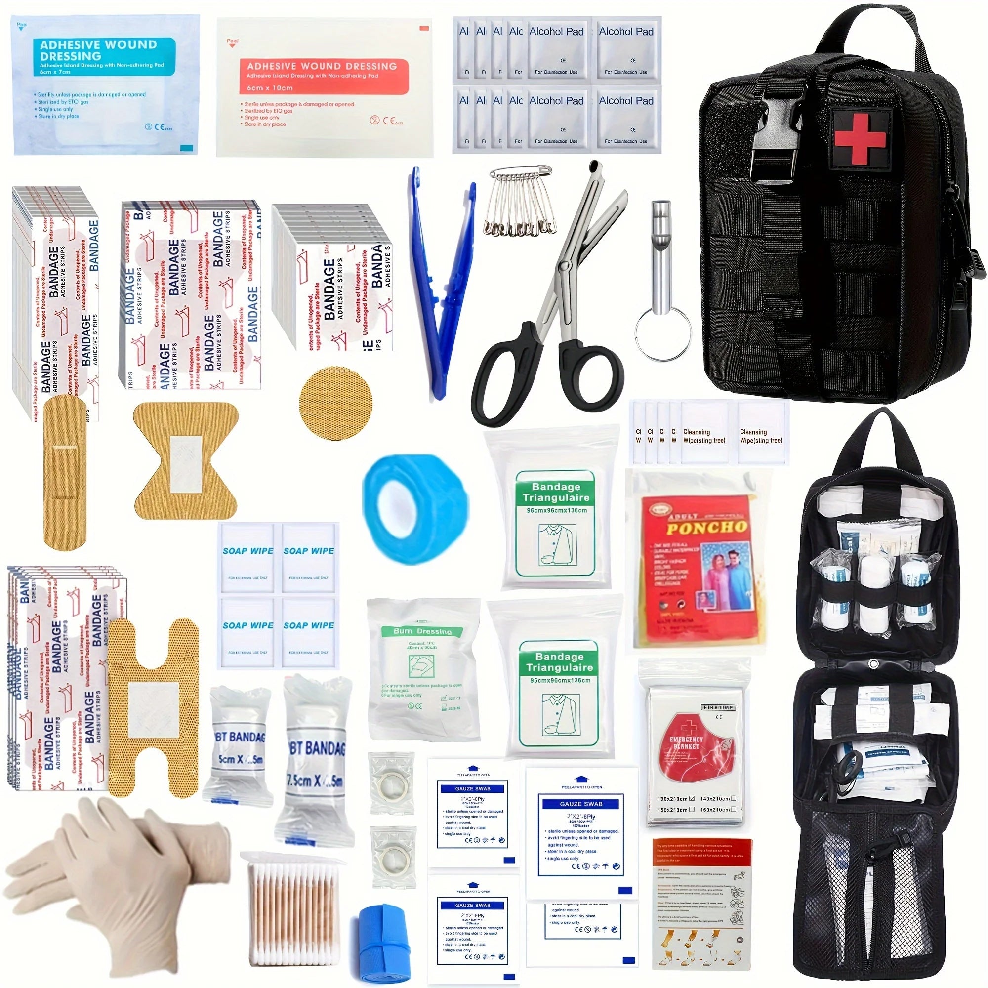 205-Piece Universal First Aid Kit - Home, Travel & Outdoor