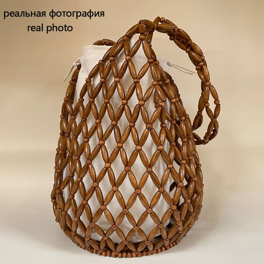 Woven Beaded Handbag