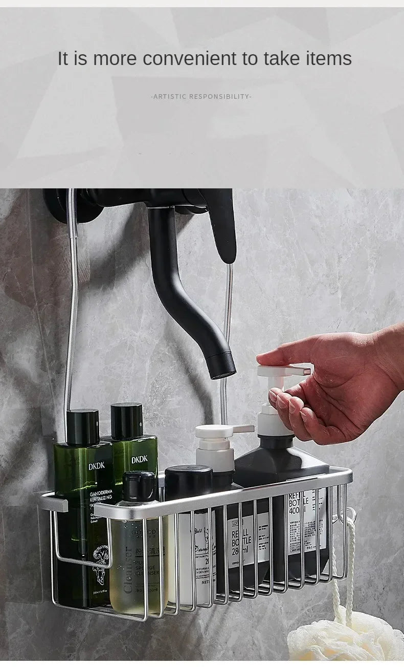 Shower Storage Basket – Wall-Mounted Bathroom Organiser