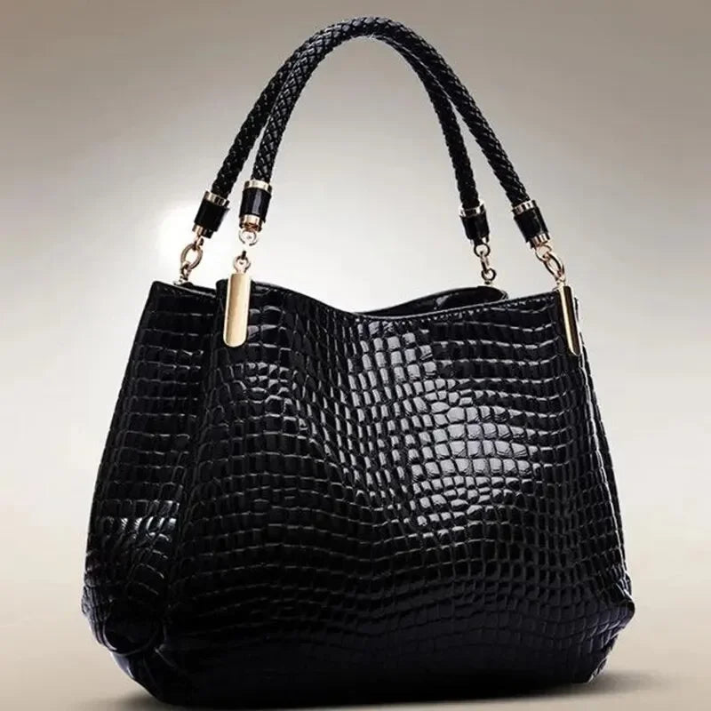 Women's Crocodile Print Shoulder Bag