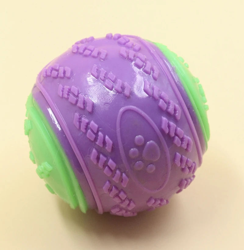 Pet Teeth Cleaning Bite Resistance Squeaky Dog Ball Toy