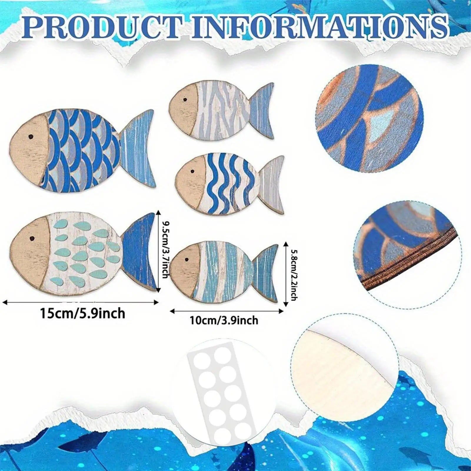 Wooden Fish Wall Decoration – Coastal Home Décor Art