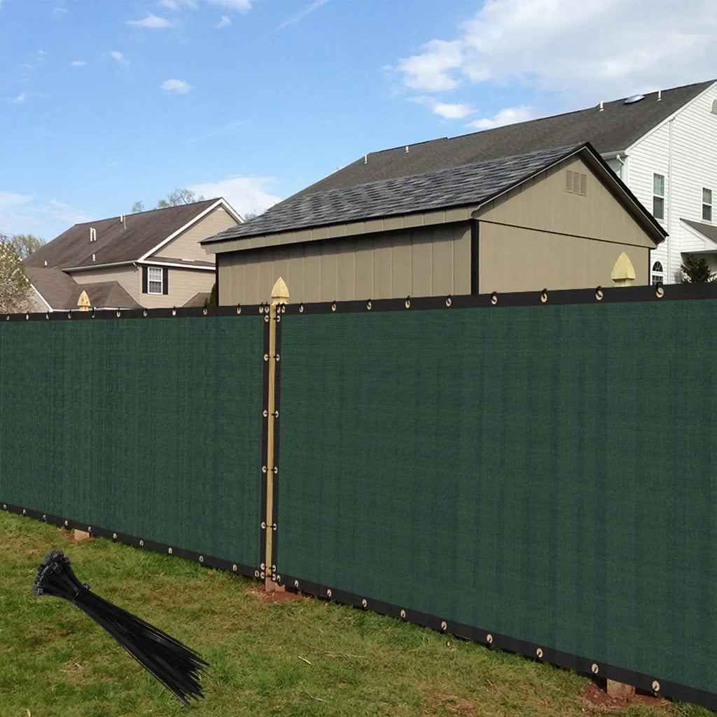 Patio Fence Privacy Screen Mesh with Grommets & Zip Ties