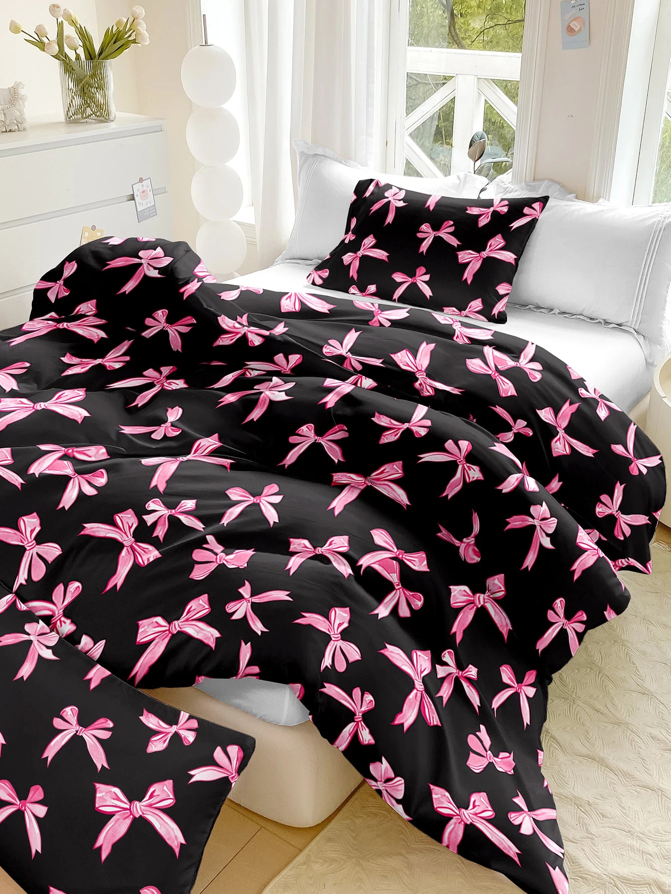 3 Pcs/set Duvet Cover Set - 1 Duvet Cover & 2 Pillowcase Soft