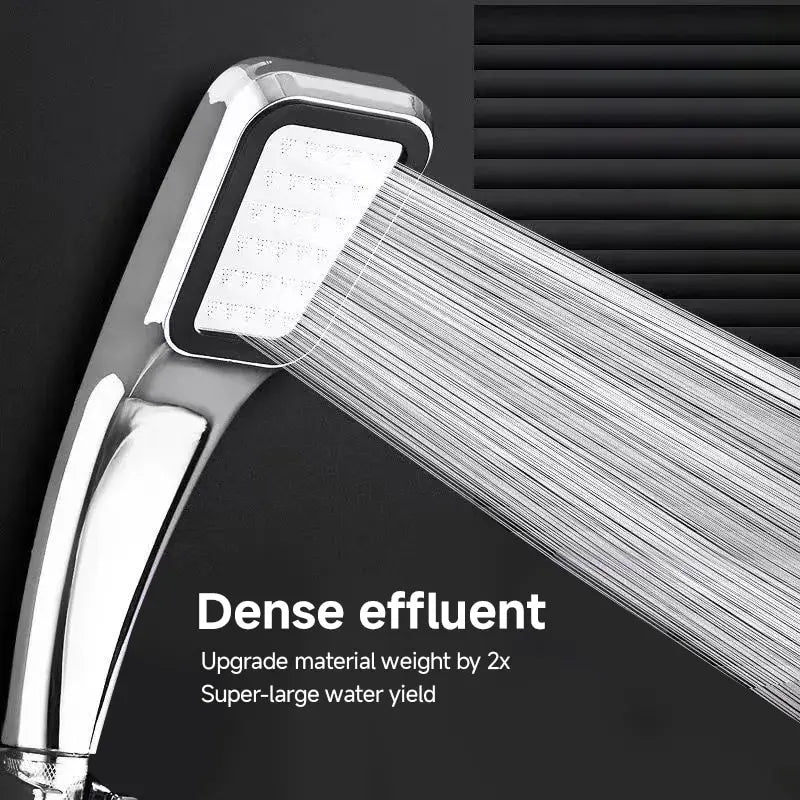 300-Hole Pressurized Square Handheld Shower Head