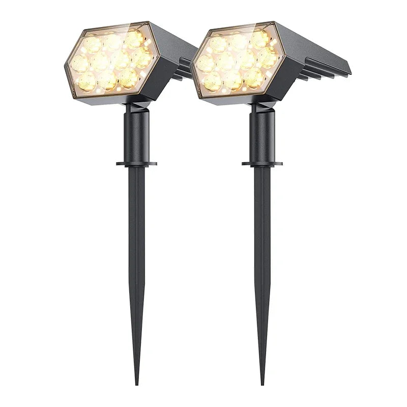 92 LED Waterproof Solar Spotlights for Outdoors