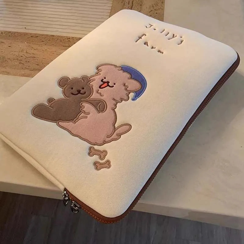 Cute Laptop Sleeve For, MacBook Air Pro 13.3, 13.6, 14, 15, 16, Xiaomi, Huawei, Dell, Asus, HP, Lenovo - 15.6 Inch