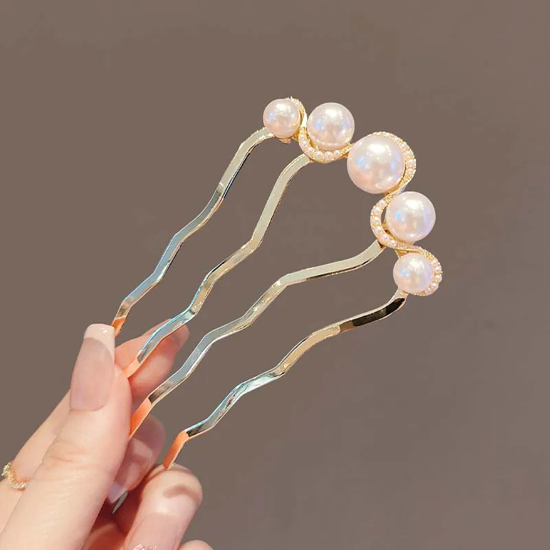 Vintage Pearl U-Shaped Hair Pins & Hair Forks – Bridal & Wedding Accessories