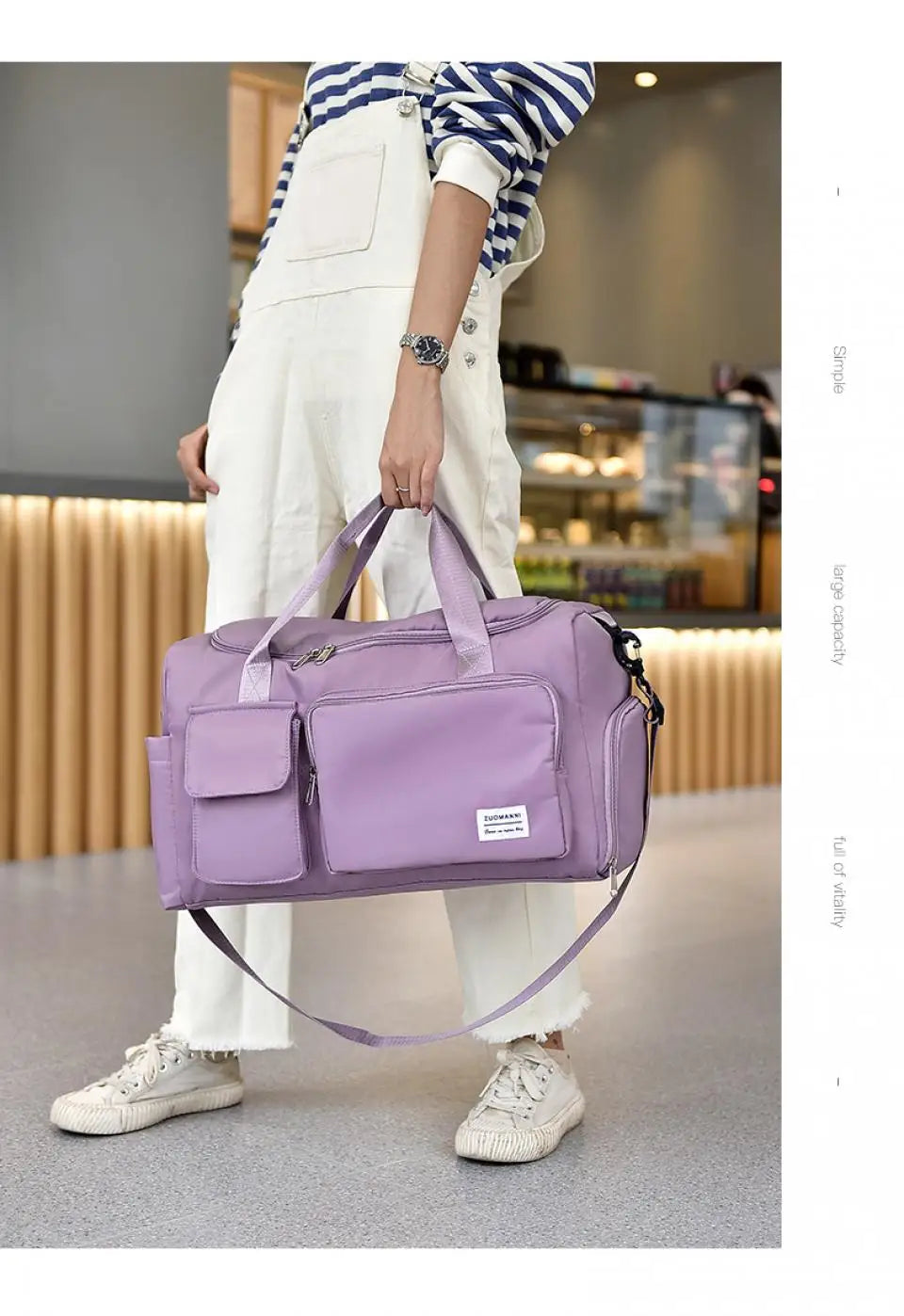 Duffle Bag with Shoe Compartment