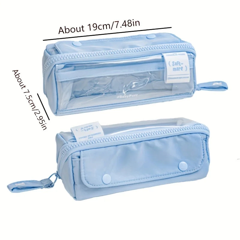 Large Capacity Stationery Bag – Multi-Pocket Pencil Case for School
