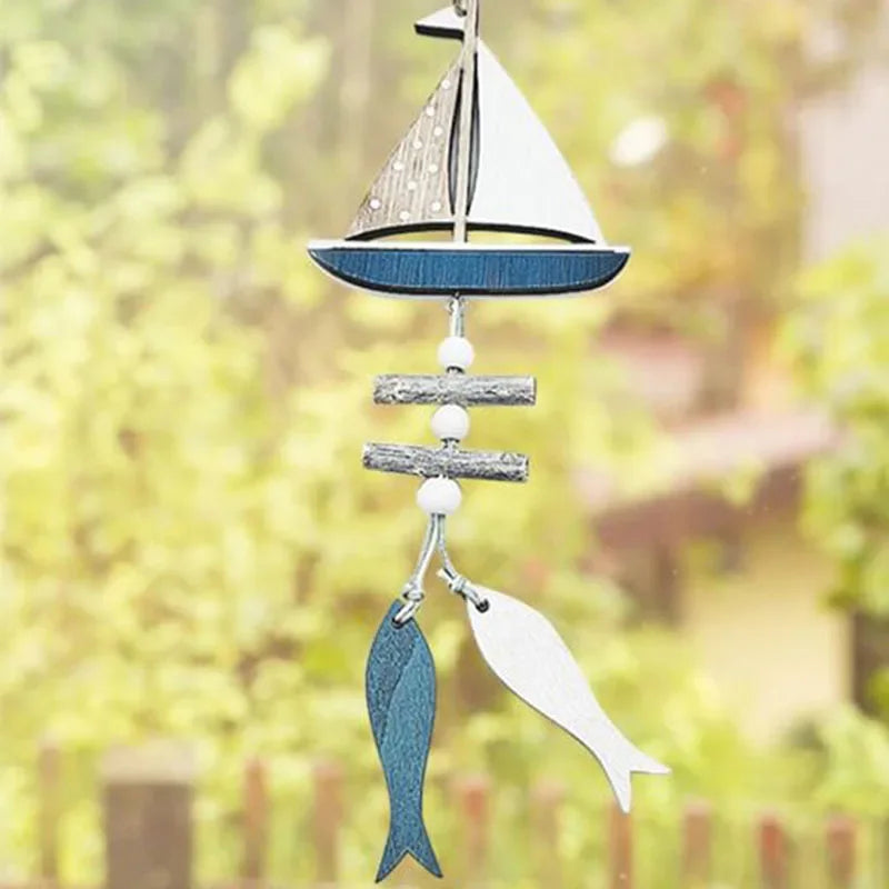 Marine Style Wooden Pendant – Nautical Wall Hanging Décor