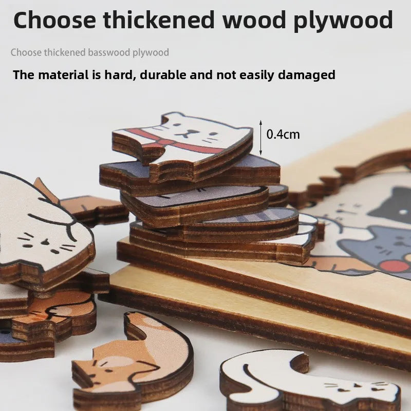 Wooden Animal-Shaped Puzzle