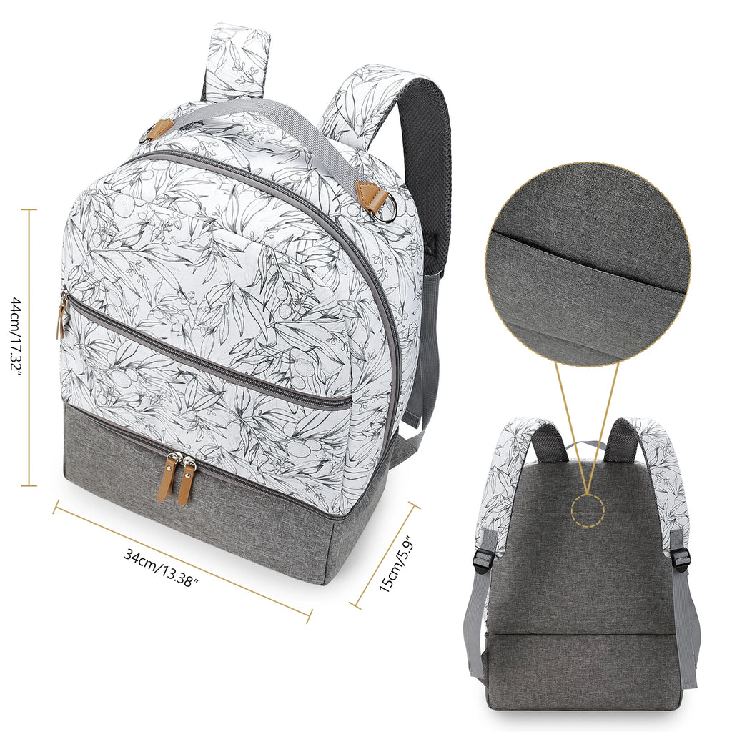 Breast Pump Bag with Insulated Cooler Compartment