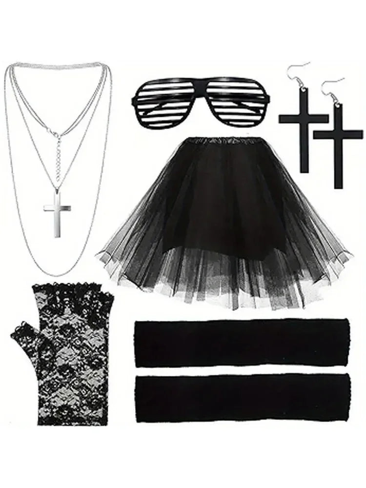 80s Goth Women's Party Accessories Set