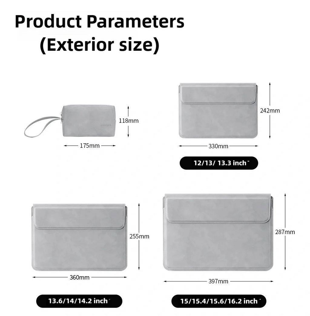 Laptop Sleeve Case - 13, 14, 15, 15.6 Inch for Huawei, HP, DELL, MacBook Air Pro 13 and 13.6