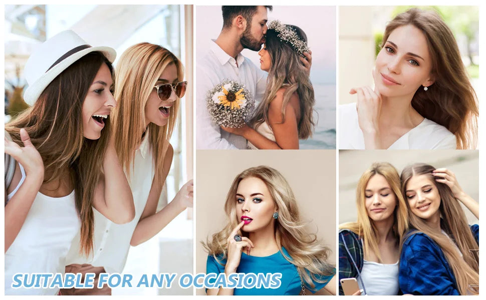 Straight Remy Human Hair Clip-In Extensions – Full Head Set, 8 Pieces
